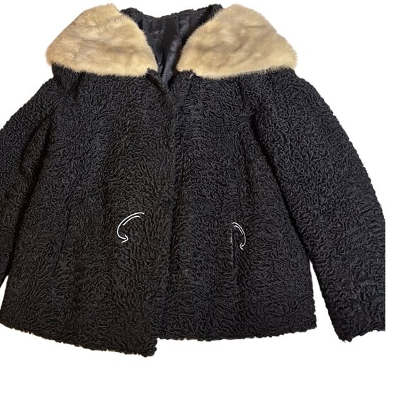 Vintage Persian Lamb Jacket w/ Fur Collar | Circa 1960 | Restyled Bomber - Picture 10 of 12